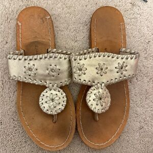 Girls Silver Jack Rogers Sandals